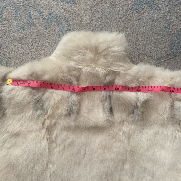 VINTAGE SERGIO VALENTE CREAM RABBIT FUR COAT | EUC | MADE IN FRANCE - Picture 6 of 16